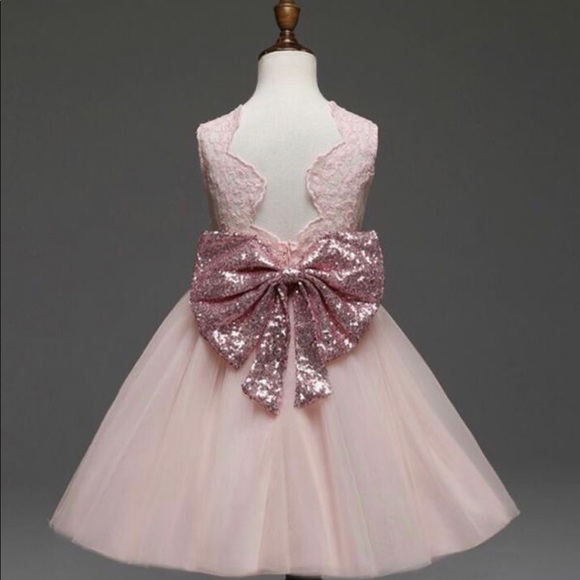 Other - 🎀New! Pink Sparkly Lace Tulle Party Dress🎀